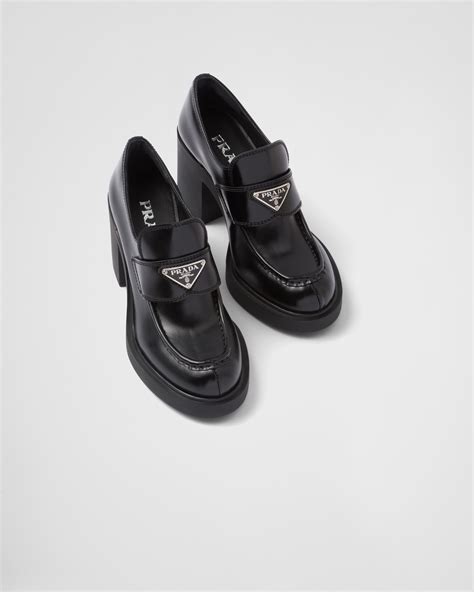 prada driving loafers womens|Prada high heeled loafers.